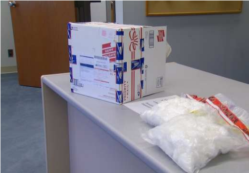 Methamphetamine in the mail. Source: http://www.newson6.com/story