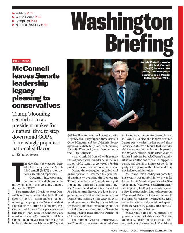 McConnell leaves Senate leadership legacy pleasing to conservatives