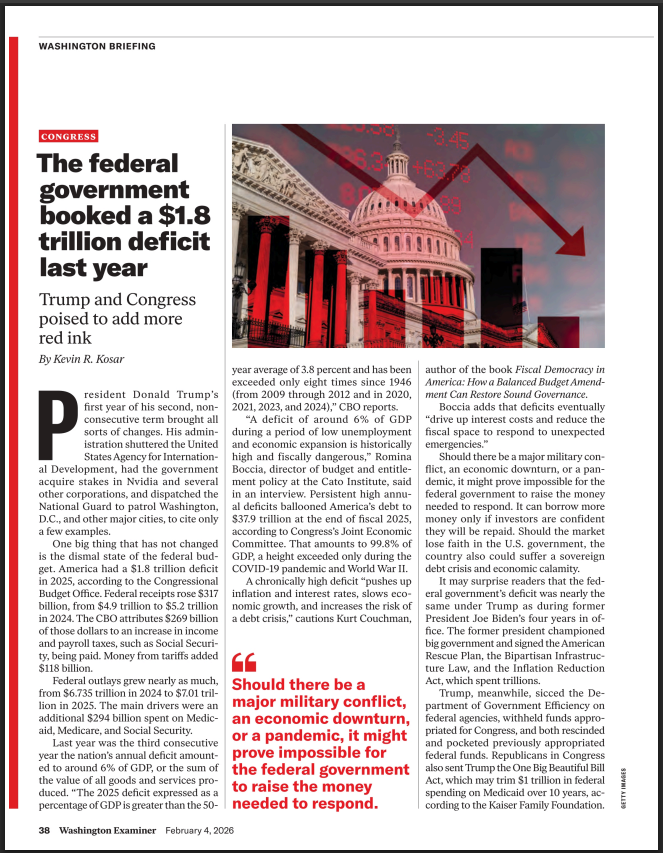 The Federal Government Booked a $1.8 Trillion Deficit Last Year