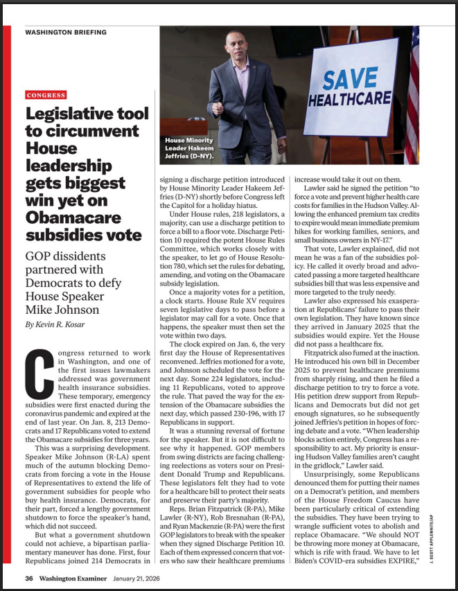 Legislative Tool to Circumvent House Leadership Gets Biggest Win Yet on Obamacare Subsidies Vote