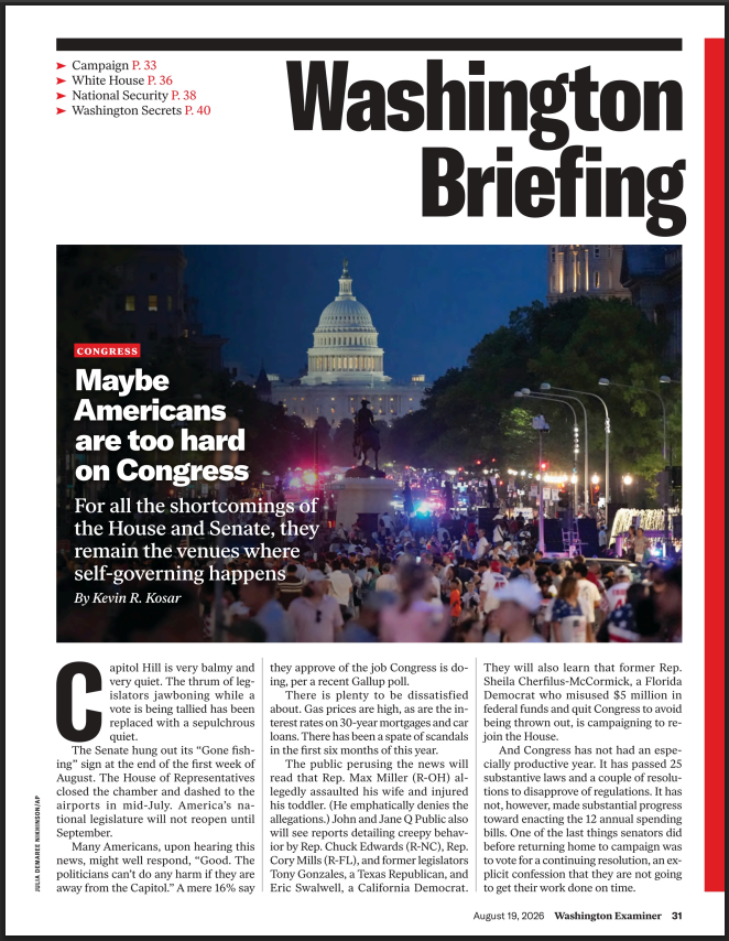 Maybe Americans Are Too Hard on Congress
