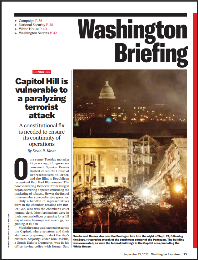Congress Is Vulnerable to a Paralyzing Terrorist Attack